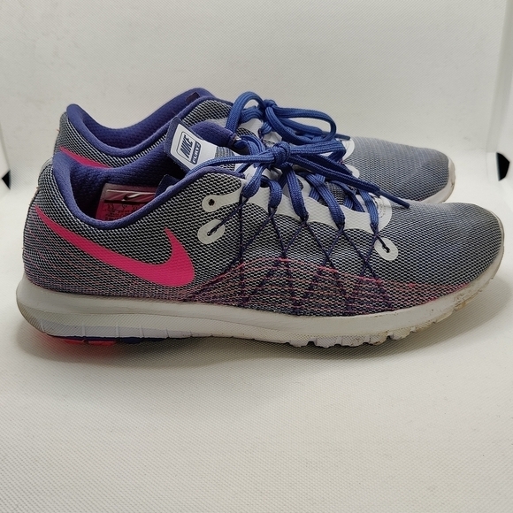 Nike Women's Flex Fury 2 Running Shoe Pink and Purple Athletic Shoes Size 9.5 - Picture 1 of 11